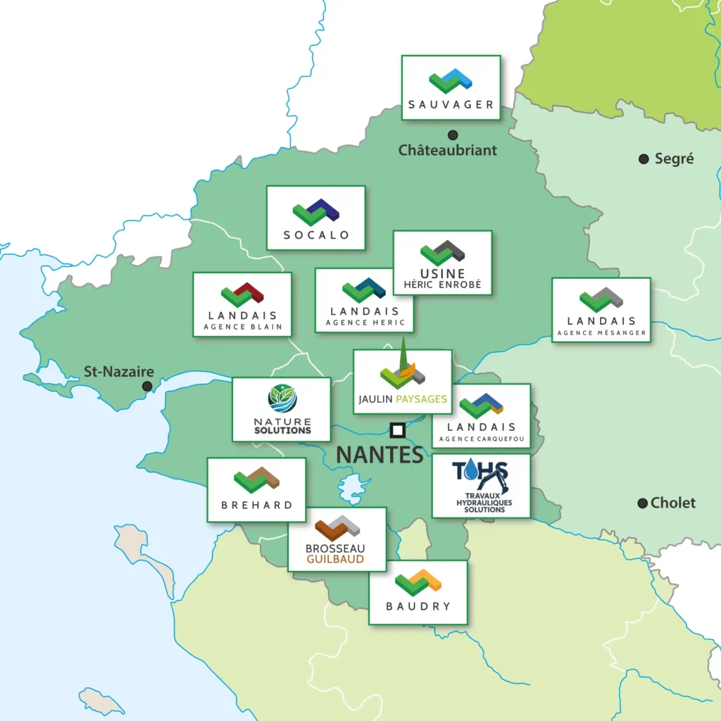 carte implantations groupe landais